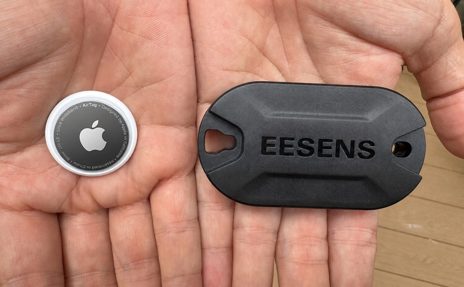 EESENS bike alarm vs Airtag tracker comparison