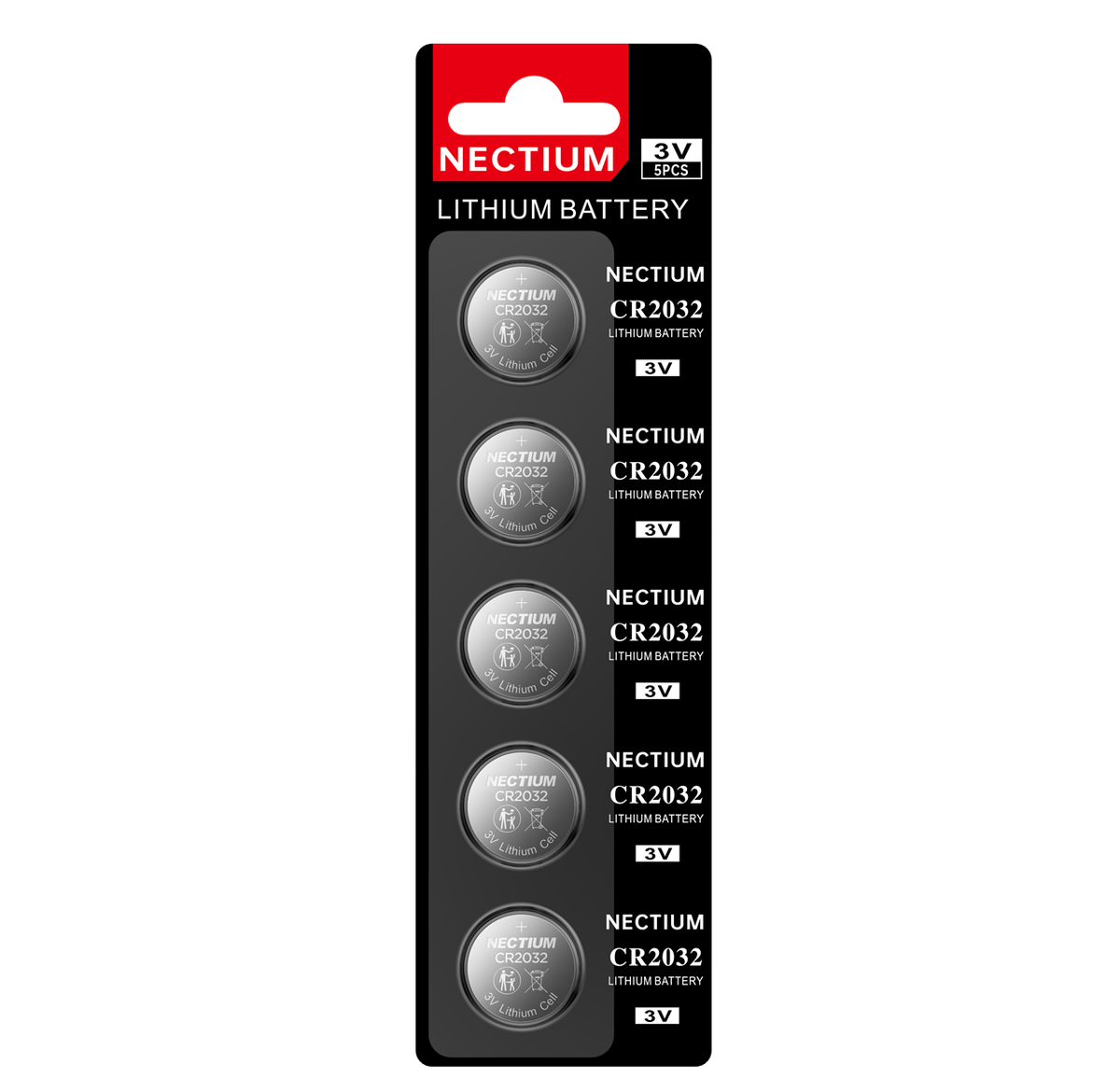 Pile CR2032 haute performance (pack de 5)
