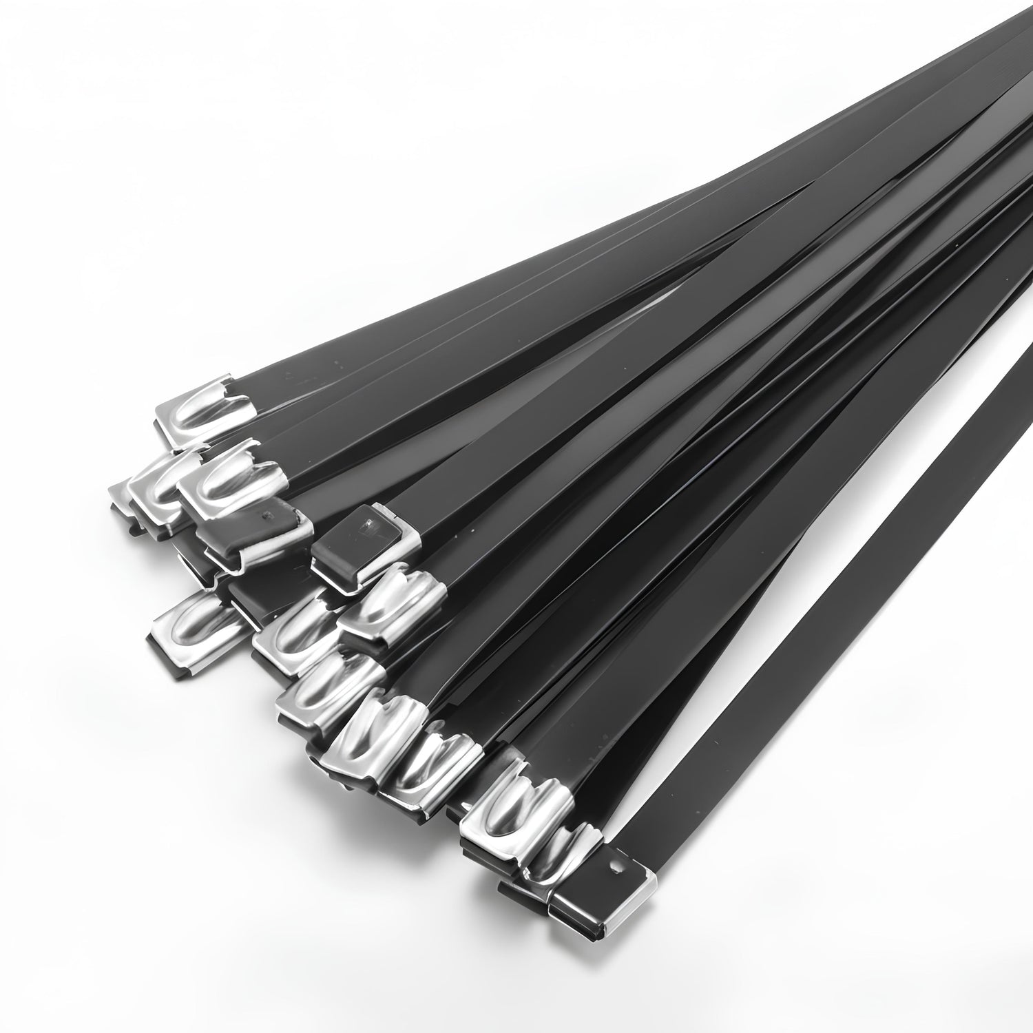 Kunststoffbeschichtete Kabelbinder aus Edelstahl (6er-Pack)