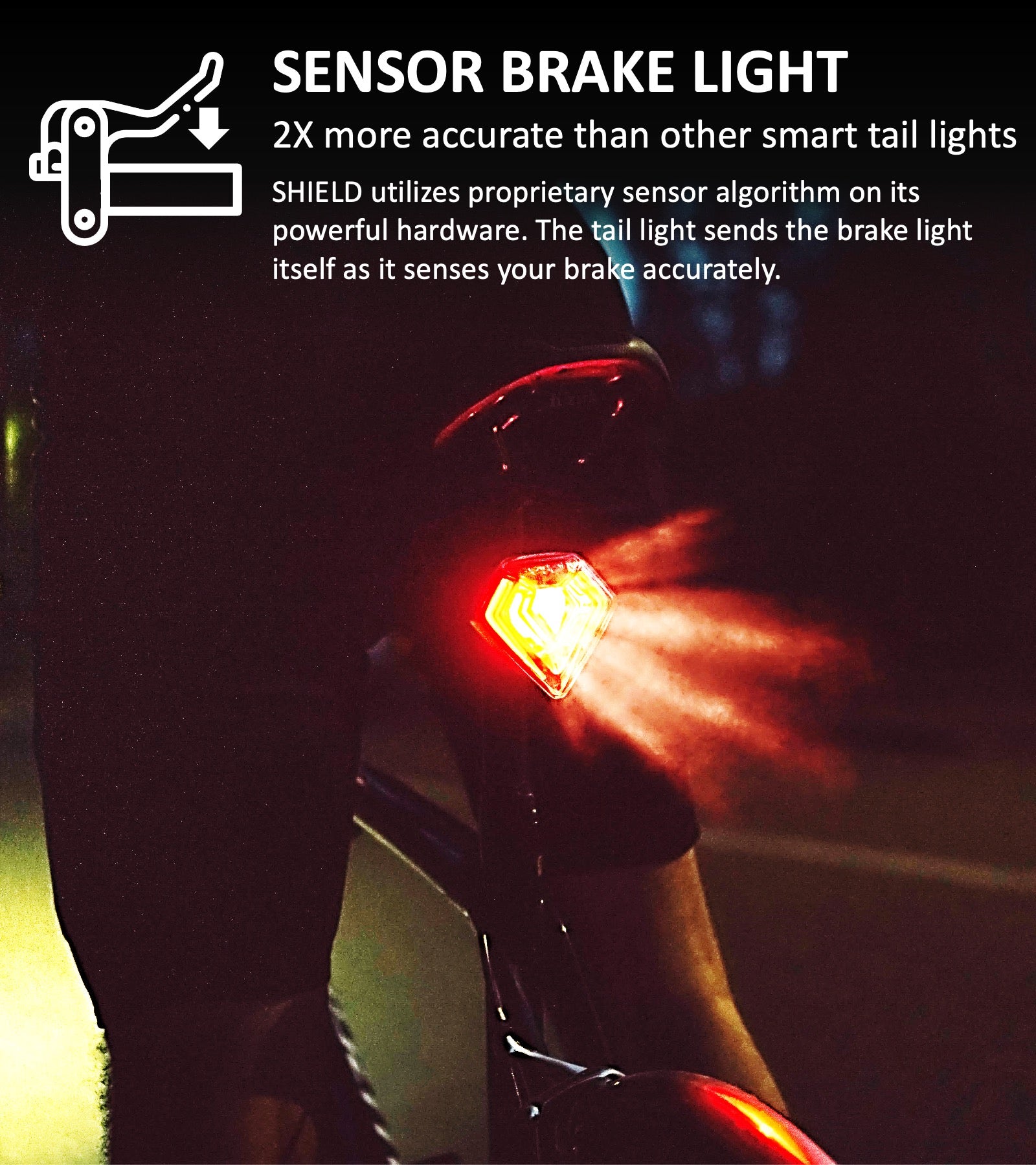 SHIELD Smart Bike Tail Light Set  Bicycle Brake Light – EESENS Offical Site
